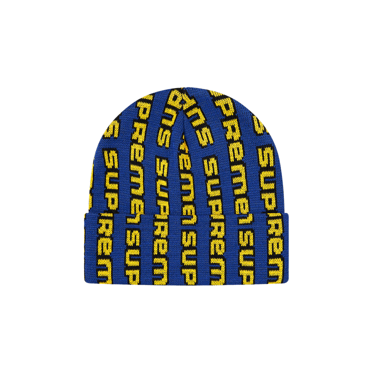 Supreme Vertical Logo Beanie 'Blue'