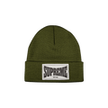 Supreme Woven Label Beanie 'Olive'