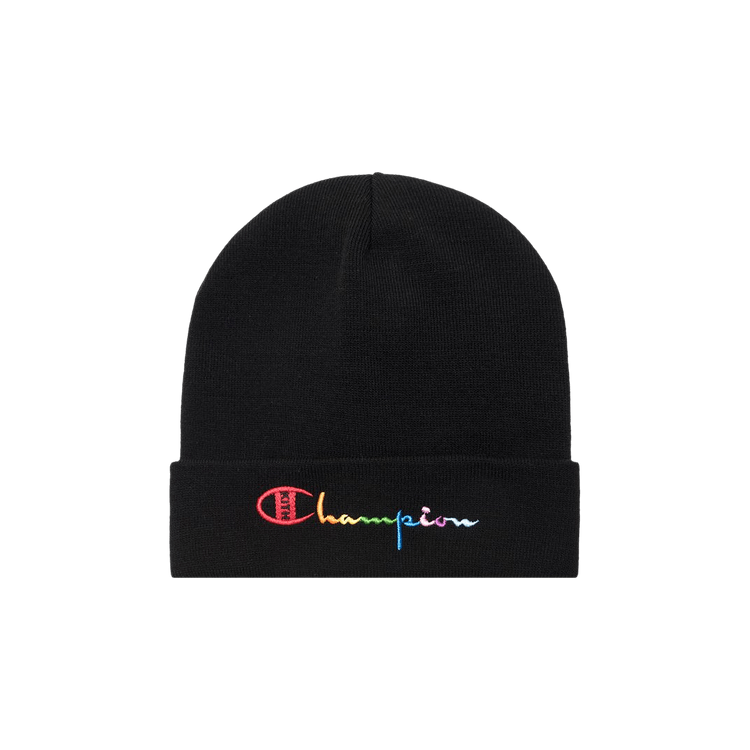 Kith x Champion Multicolor Logo Beanie 'Black'