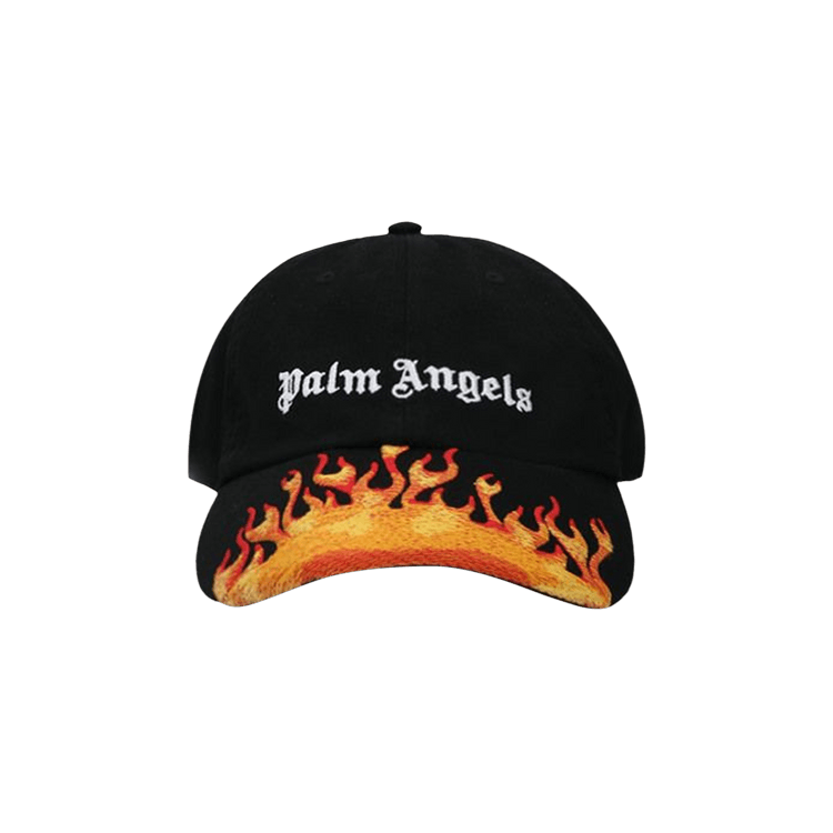 Palm Angels Jacquard Flames Logo Cap 'Black/White'