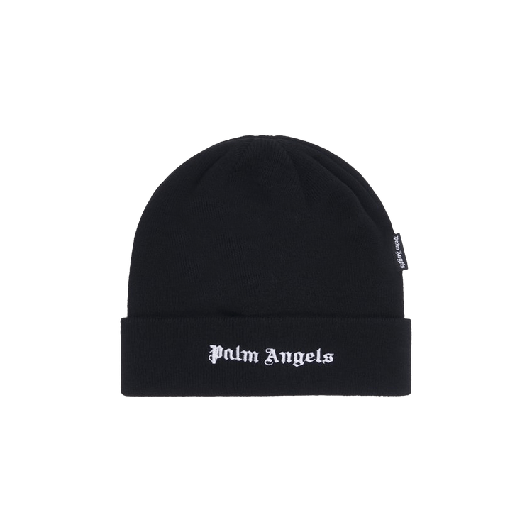Palm Angels Logo Beanie 'Black/White'
