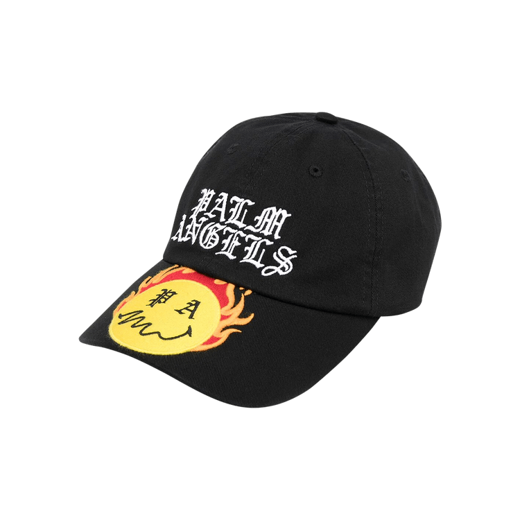 Palm Angels Embroidered Burning Head Logo Cap 'Black/Yellow'