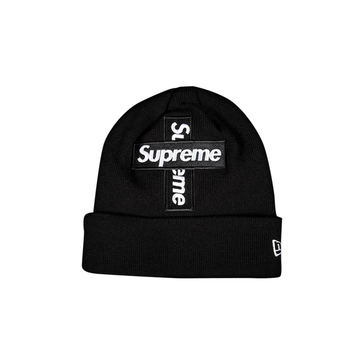 Supreme x New Era Cross Box Logo Beanie 'Black'