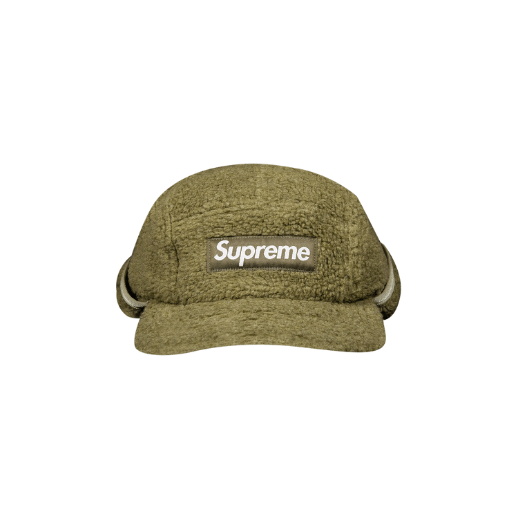 Supreme Deep Pile Earflap Camp Cap 'Olive'