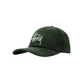 Stussy Big Logo Plaid Low Pro Cap 'Green'