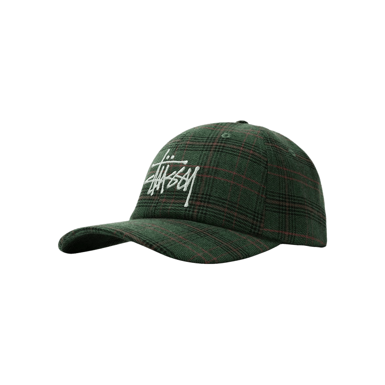 Stussy Big Logo Plaid Low Pro Cap 'Green'