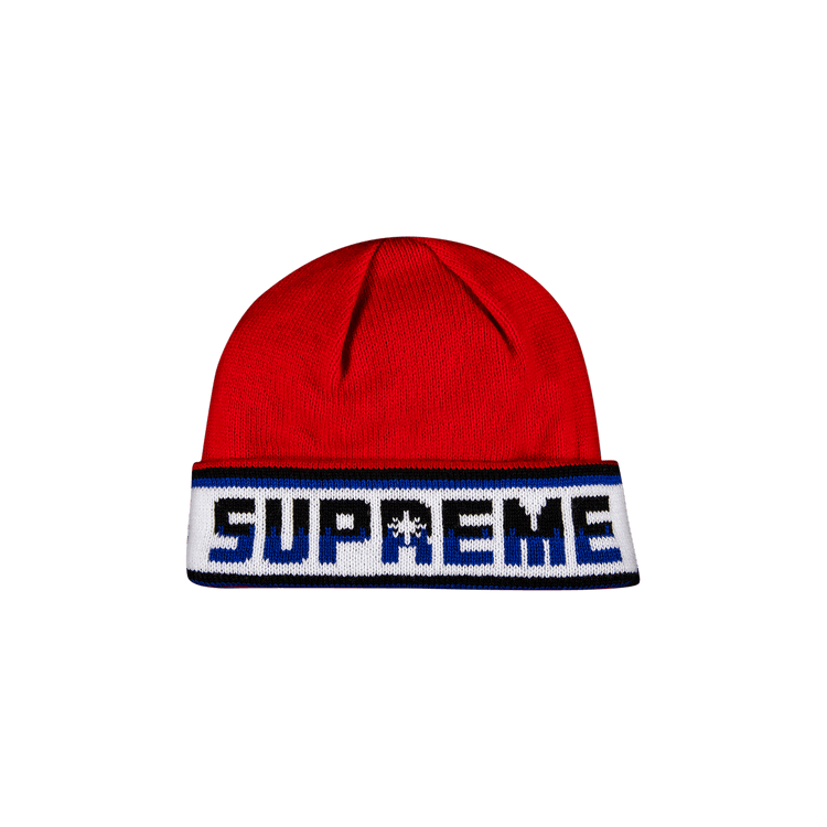 Supreme Double Logo Facemask Beanie 'Red'