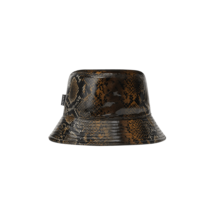 Versace Python Print Bucket Hat 'Natural'