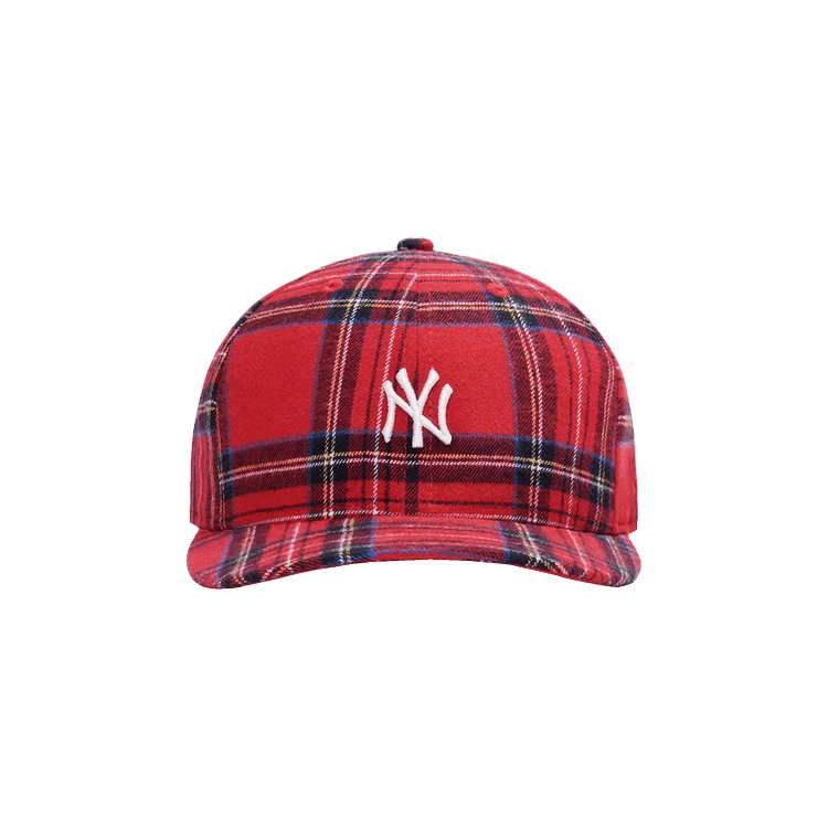 Kith For New York Yankees Plaid New Era Cap 'Red Multicolor'