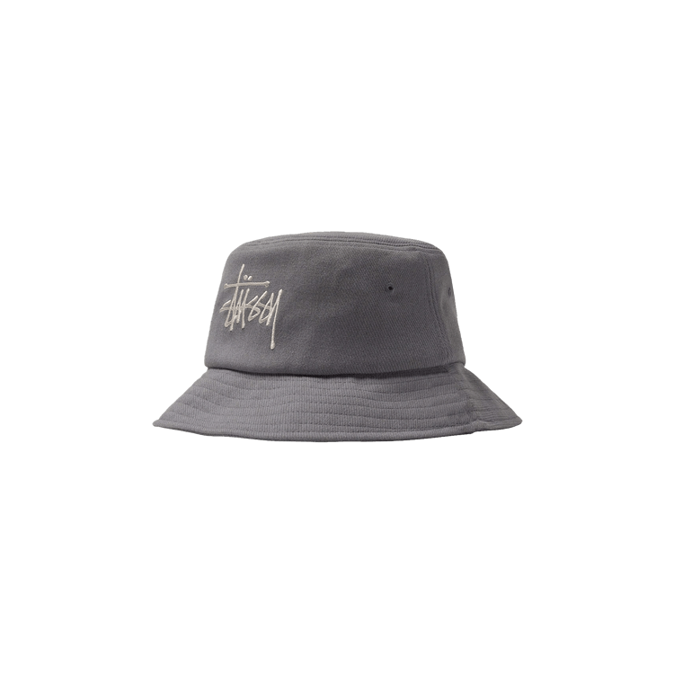 Stussy Big Logo Twill Bucket Hat 'Grey'