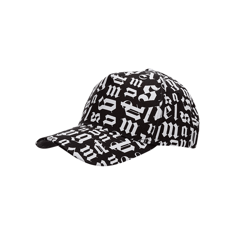 Palm Angels Broken Monogram Logo Cap 'Black/White'