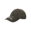 Balenciaga Washed Denim Logo Baseball Cap 'Black/White'