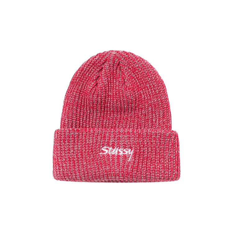 Stussy 2 Tone Knit Short Beanie 'Red'