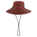 GANNI Seersucker Check Hat 'Flame'