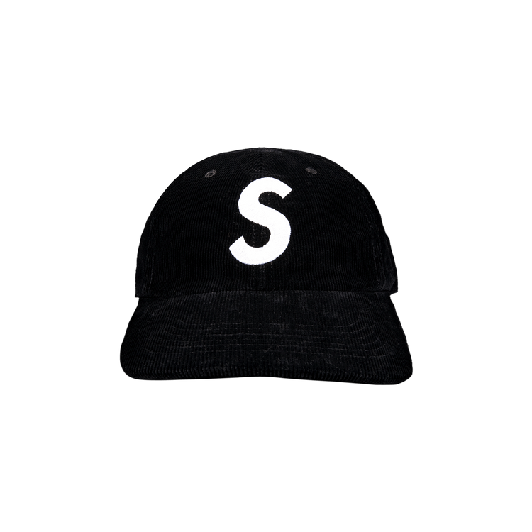 Supreme Fine Wale Corduroy S Logo 6-Panel 'Black'