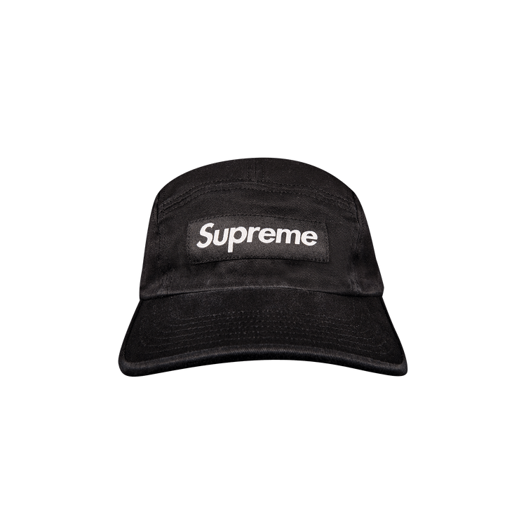 Supreme Washed Chino Twill Camp Cap 'Black'