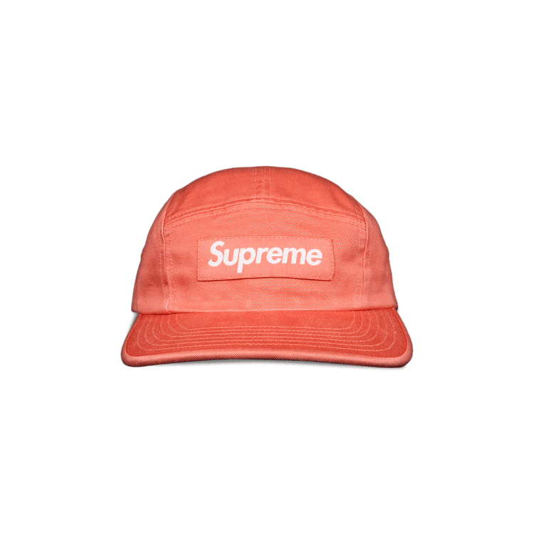 Supreme Washed Chino Twill Camp Cap 'Coral'
