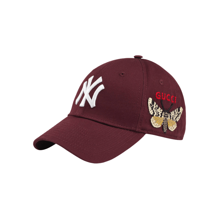 Gucci NY Yankees Patch Baseball Cap 'Burgundy'
