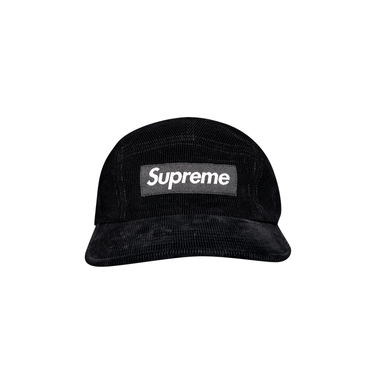 Supreme Fine Wale Corduroy Camp Cap 'Black'