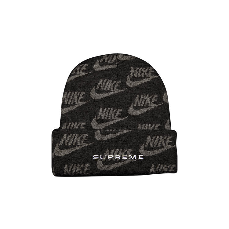 Supreme x Nike Jacquard Logos Beanie 'Black'