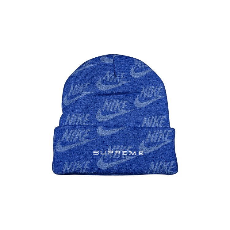 Supreme x Nike Jacquard Logos Beanie 'Blue'