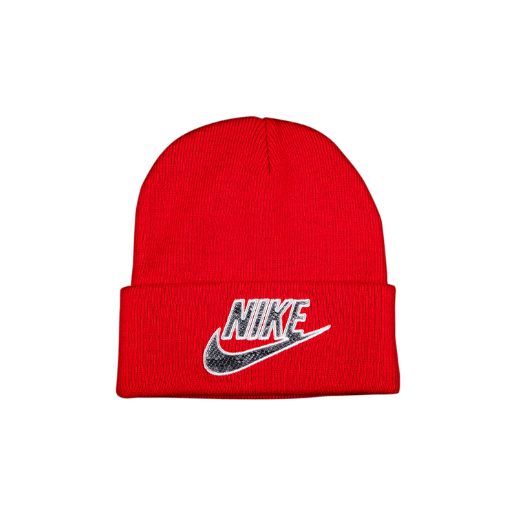 Supreme x Nike Snakeskin Beanie 'Red'