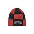 Supreme Checkerboard Beanie 'Dark Red'