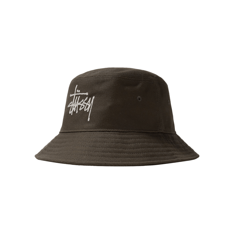 Stussy Big Logo Twill Bucket Hat 'Olive'