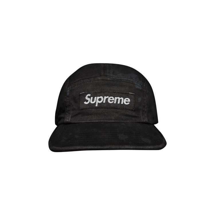 Supreme Overdyed Camo Camp Cap 'Black'