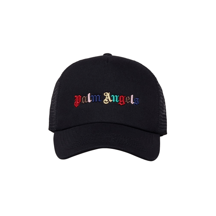 Palm Angels Rainbow Logo Cap 'Black/Multicolor'