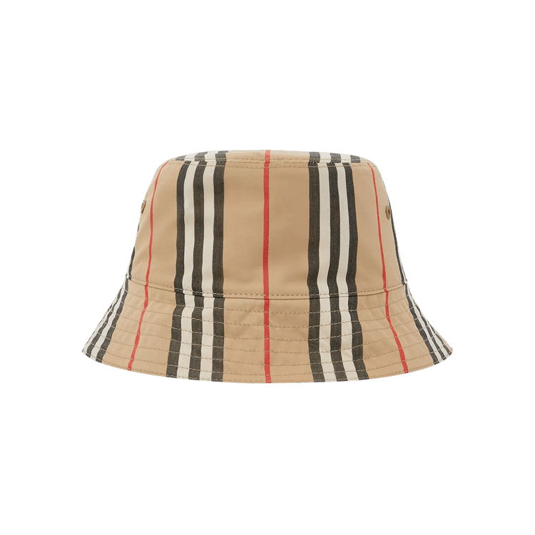 Burberry Reversible Icon Stripe Bucket Hat 'Archive Beige'