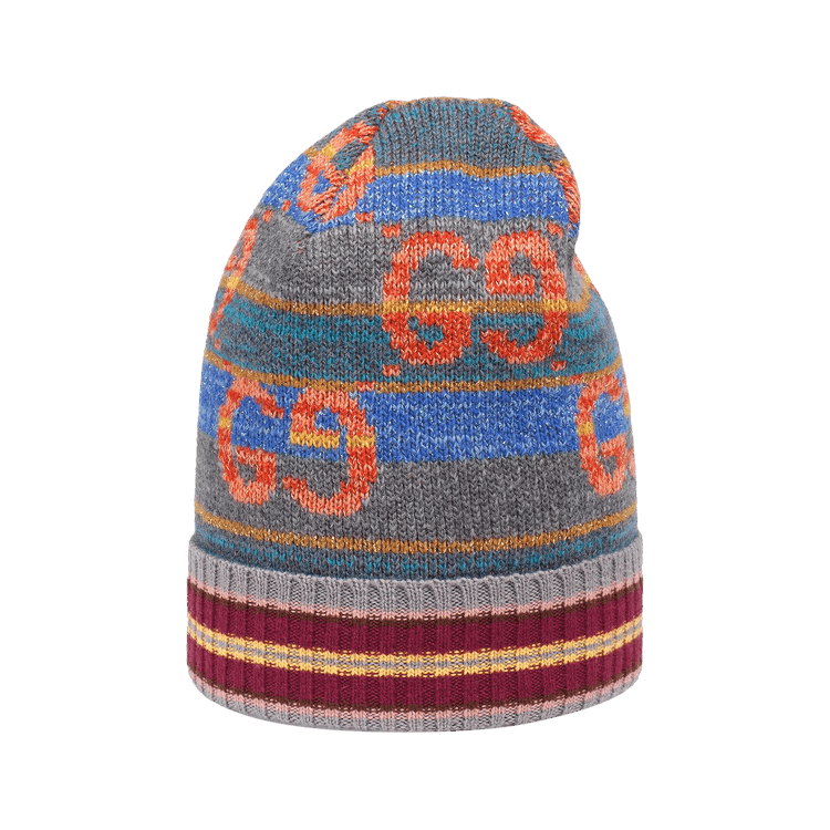 Gucci GG Striped Wool Lamé Hat 'Multicolor'