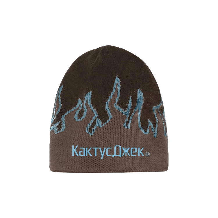 Cactus Jack by Travis Scott Flame Logo Beanie 'Grey'