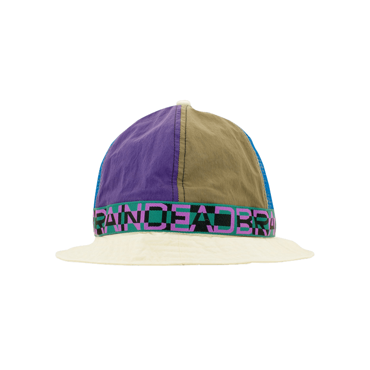 Brain Dead Nigel Color Blocked Bell Bucket Hat 'Cream'