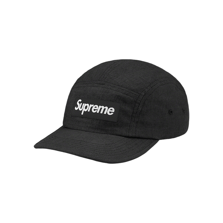 Supreme Linen Camp Cap 'Black'