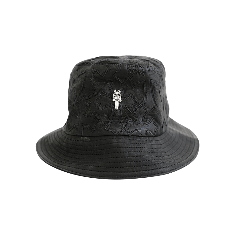 Chrome Hearts Cross Leather Patch Bucket Hat 'Black'