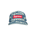 Supreme Frayed Logos Denim Camp Cap 'Blue'