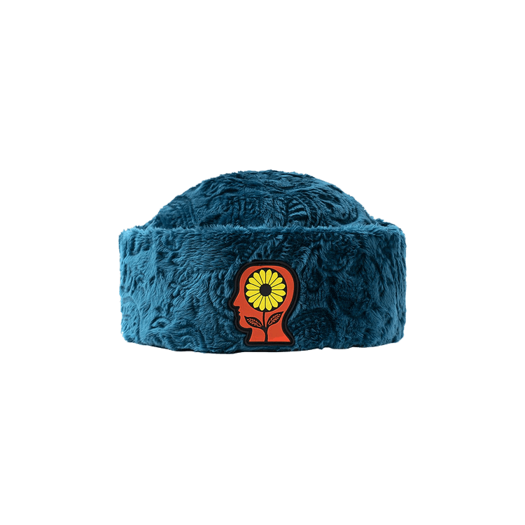 Brain Dead Debossed Paisley Fur Sunflower Beanie 'Teal'