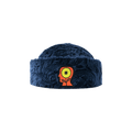 Brain Dead Debossed Paisley Fur Sunflower Beanie 'Navy'