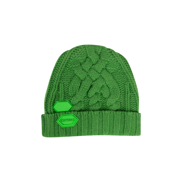 Off-White Logo Patch Beanie 'Green'