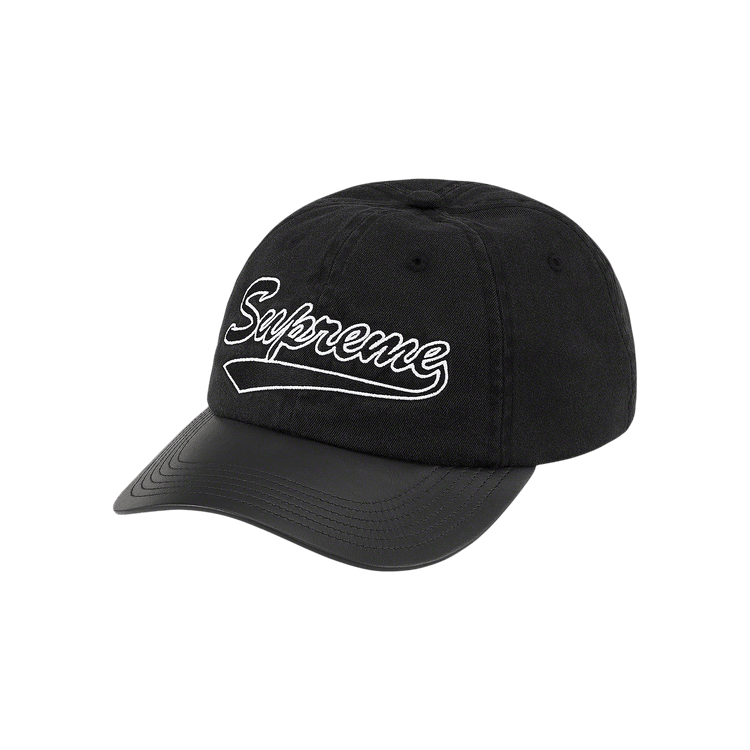 Supreme Leather Visor 6-Panel 'Black'