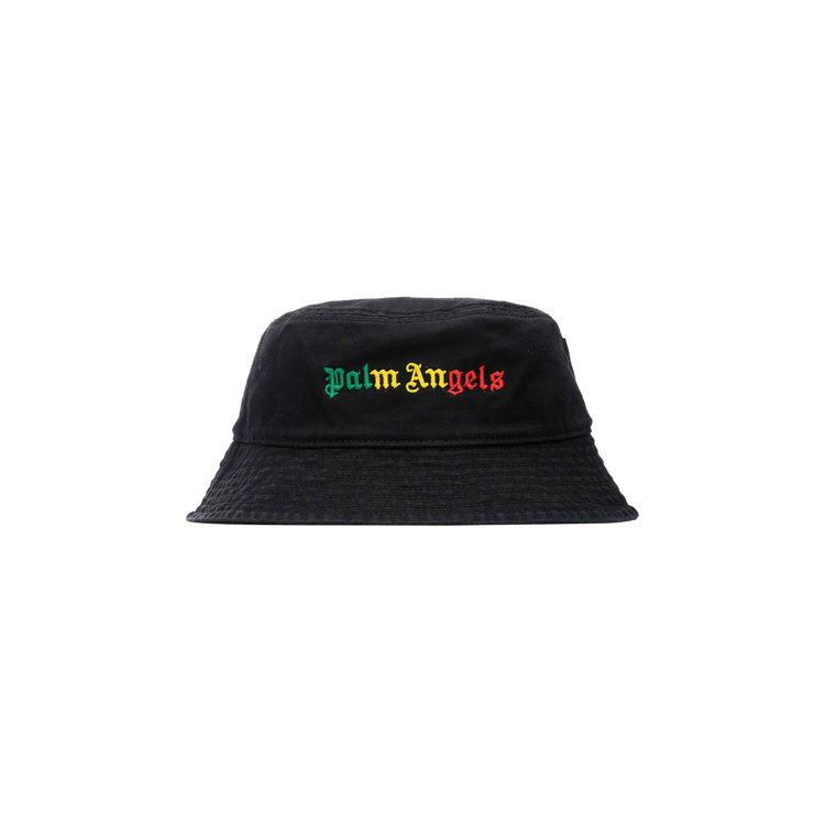 Palm Angels Miami Logo Bucket Hat 'Black/Multicolor'