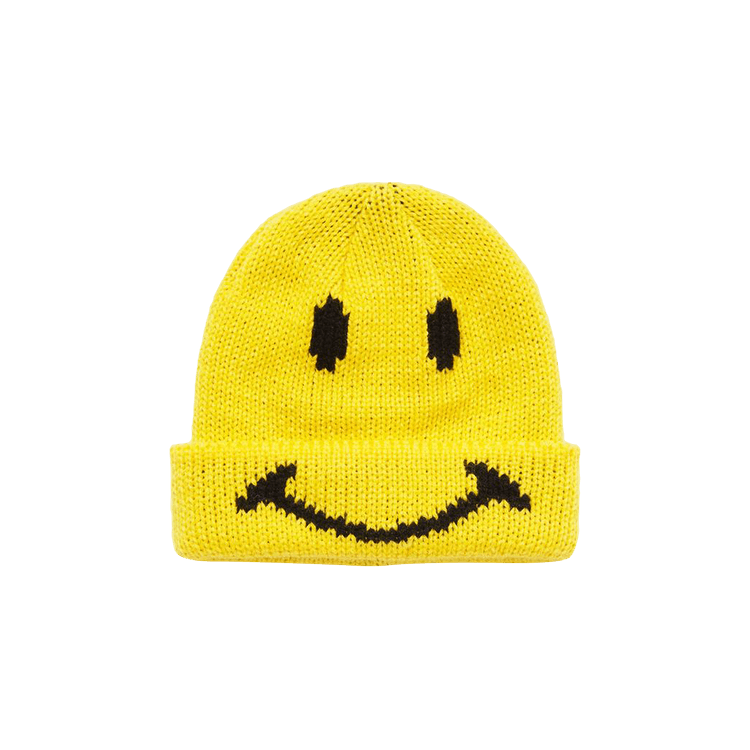 Chinatown Market Smiley Knitted Beanie 'Yellow'