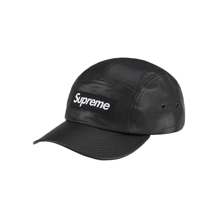 Supreme Leather Camp Cap 'Black'