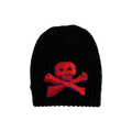 Palm Angels Wool Knit Skull And Crossbones Patch Beanie 'Black'