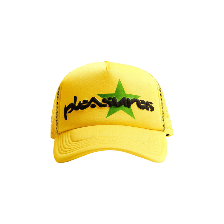 Pleasures Vibration Mesh Trucker Cap 'Yellow'