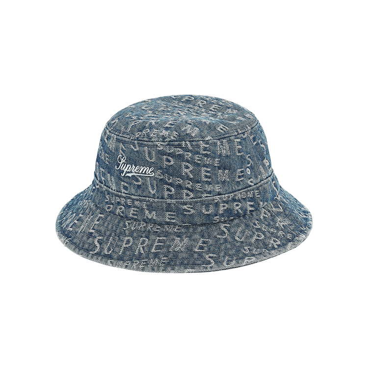 Supreme Warp Jacquard Logos Denim Crusher 'Blue'
