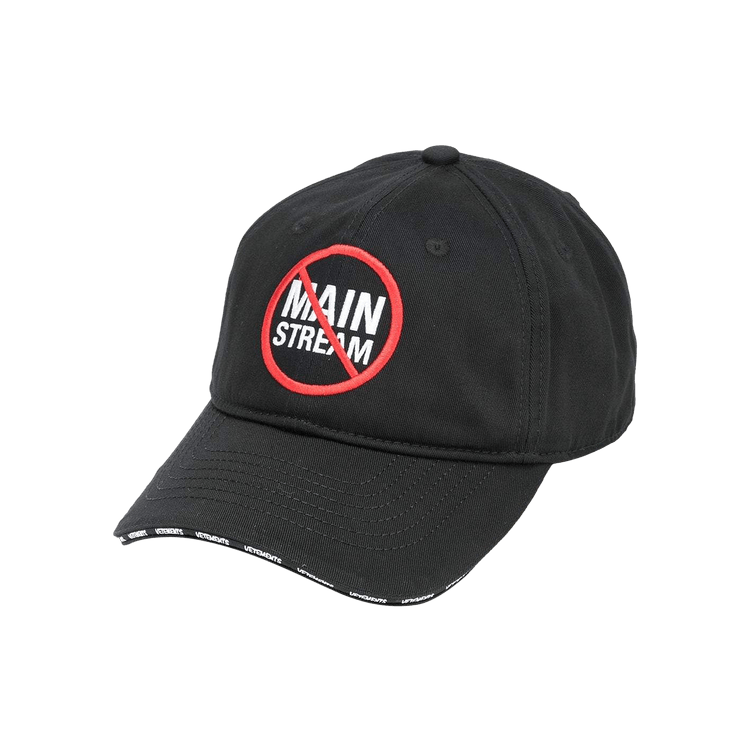 Vetements No Mainstream Logo Cap 'Black'