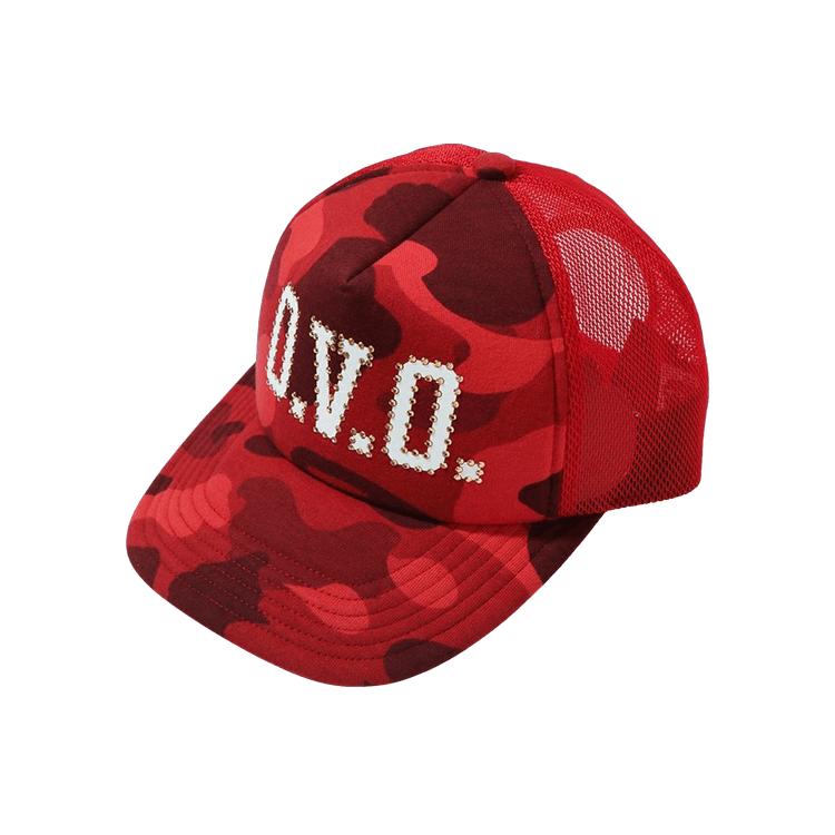 BAPE x OVO Color Camo Mesh Cap 'Red'