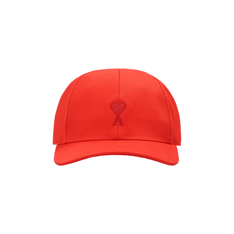 Ami Embroidered Baseball Cap 'Rouge'